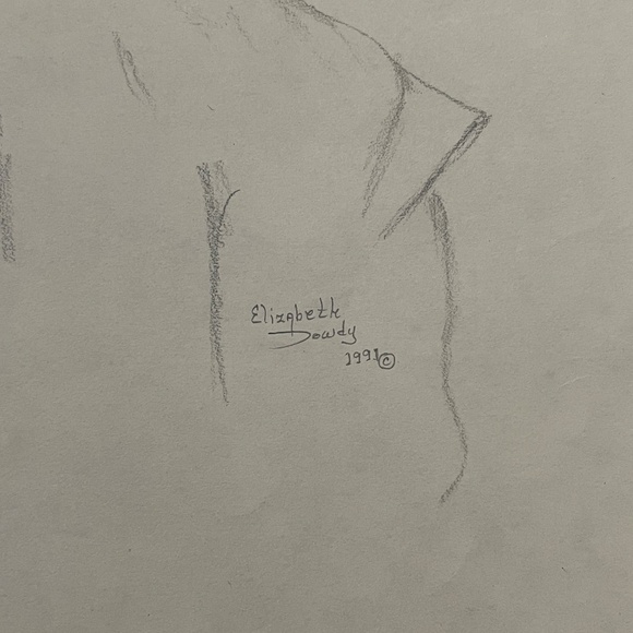 Graphite Pencil Art Drawings 2 Little Girls Photograph Portrait Elizabeth Dowdy - Picture 8 of 10